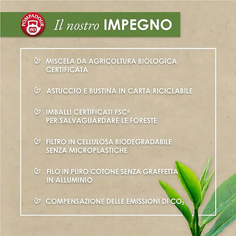 Namaste Pompadour Organic Ayurvedic Bio Bunastare Interioara 15 x 1,8 g Bax 6 buc.